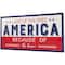 20" Land of the Free Because of the Brave Patriotic Metal Wall Sign
